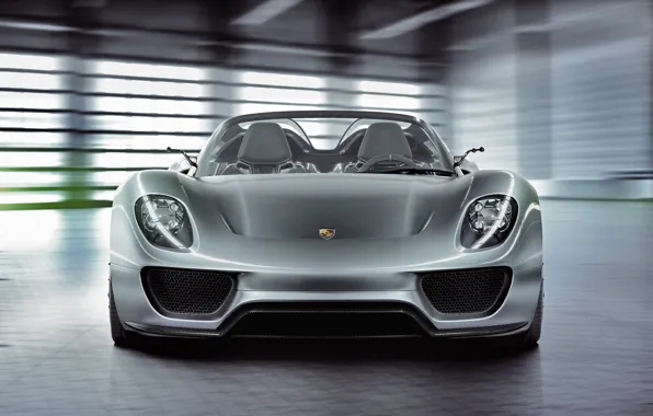 Concept, фары, Porsche, концепт, вид спереди, Spyder, 918