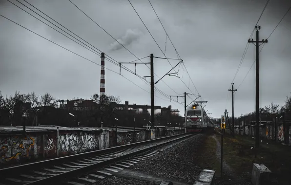 Картинка rain, cloud, train, краснодар, krasnodar, darkart