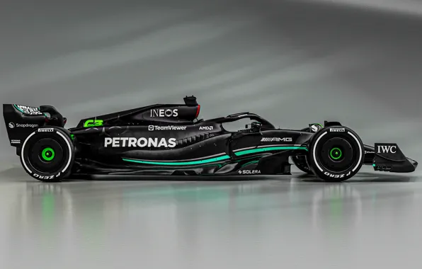 Картинка Формула 1, вид сбоку, гоночный болид, Mercedes-AMG, 2023, Mercedes-AMG F1 W14 E Performance