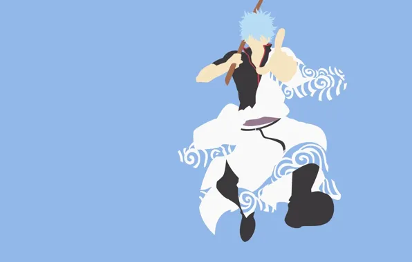 Sword, game, minimalism, anime, background, katana, man, samurai