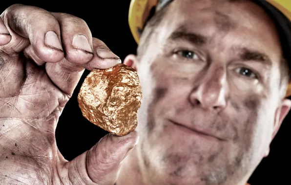 Metal, gold, hand