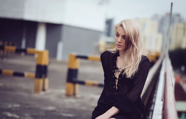 Картинка грусть, лето, лицо, фон, волосы, блондинка, милашка