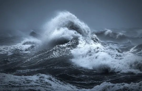 Море, волны, шторм, стихия, буря