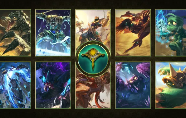 Wallpaper, logo, game, League of Legends, crocodile, LOL, MOBA, Riot Games