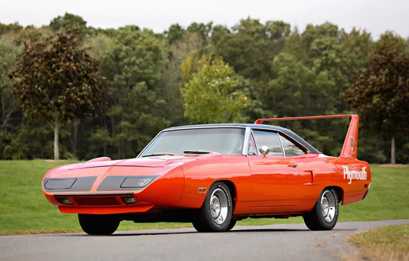 Red, Plymouth, Muscle car, плимут, Superbird, Road Runner