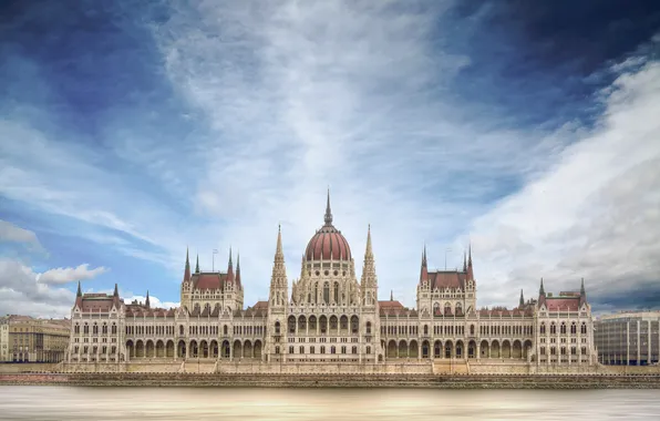 Здание, парламент, Венгрия, Будапешт