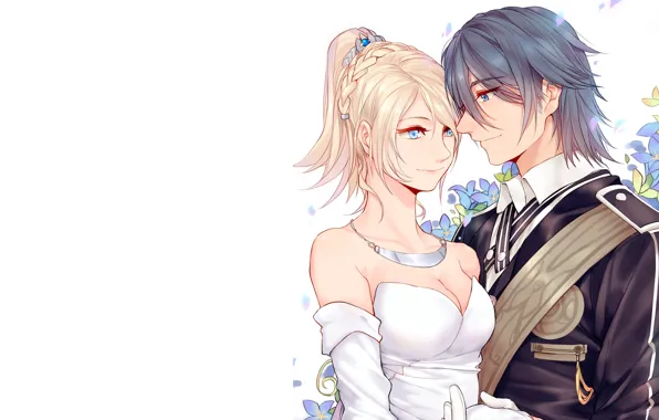 Девушка, аниме, арт, пара, парень, двое, final fantasy xv