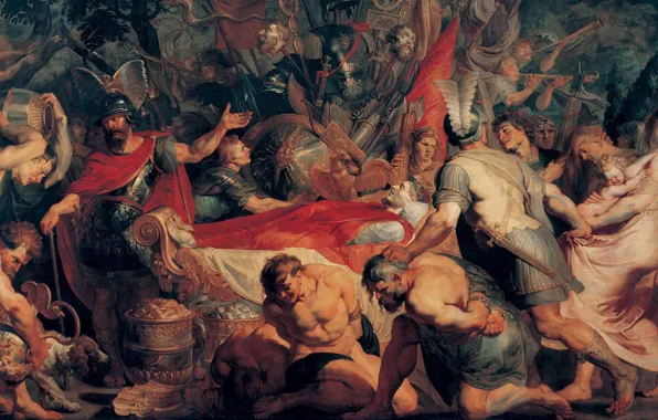 Картина, жанровая, Питер Пауль Рубенс, Pieter Paul Rubens, Похороны Публия Деция Муса