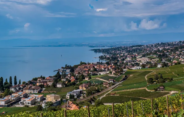 Картинка Швейцария, Женевское озеро, Лозанна