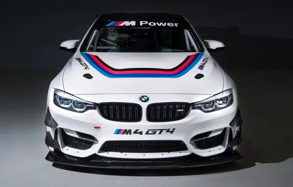 Гоночное авто, вид спереди, 2018, GT4, BMW M4