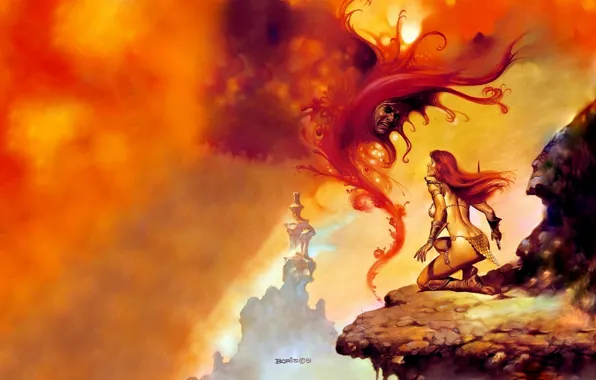 Демон, Red Sonja, Рыжая Соня, Борис Вальехо, Boris Vallejo, Бронебикини