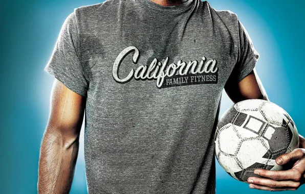 Майка, мужчина, футбольный мяч, California, Billboard, Family Fitness