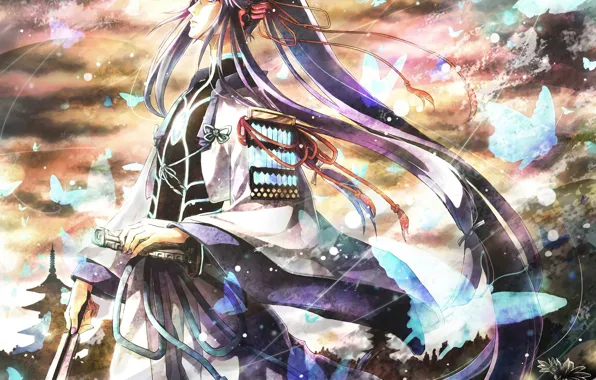 Япония, парень, Vocaloid, Вокалоид, Kamui Gakupo