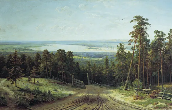 Картина, Шишкин, Кама близ Елабуги