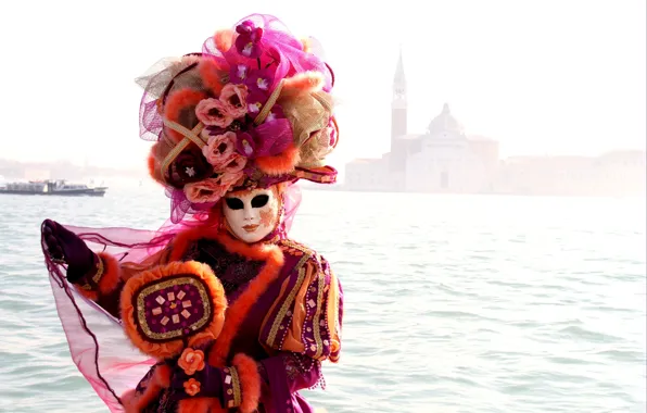 Маска, наряд, карнавал, венеция