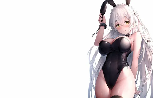 Girl, sexy, cleavage, thighhighs, long hair, boobs, anime, beautiful