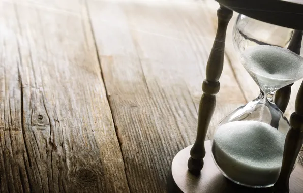 Wood, sand, table, clock, hourglass