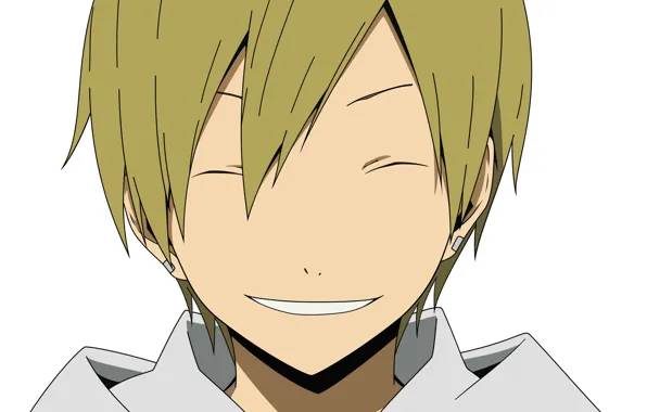 Улыбка, фон, парень, Durarara!!