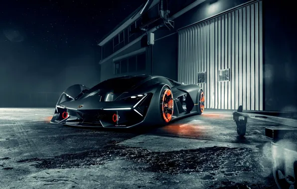 Lamborghini, Front, Silver, Hypercar, Terzo Millennio