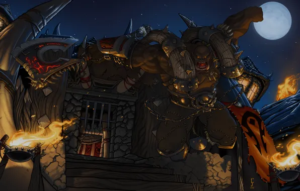 Воин, Орк, wow, world of warcraft, вов, horde, Орда, garrosh hellscream