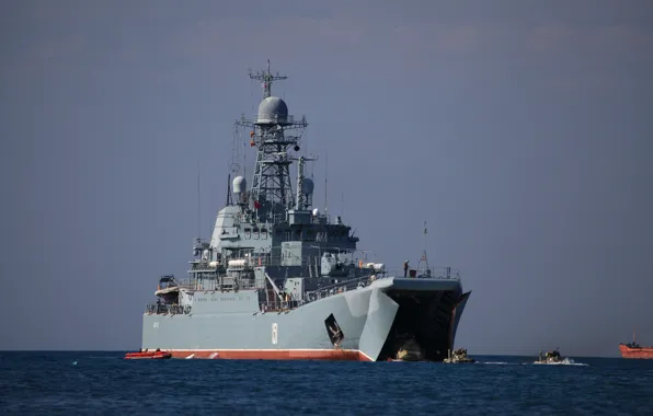 Черное море, учения, высадка десанта, азов, большой десантный корабль