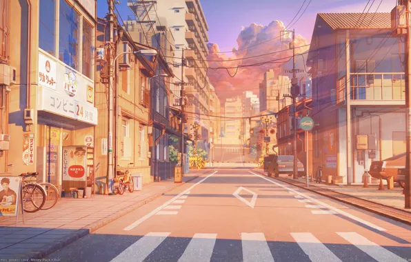 Дорога, Город, Свет, День, Здания, City, Light, Japan