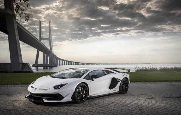 Мост, Lamborghini, суперкар, Aventador, Лиссабон, SVJ, 2019, Aventador SVJ