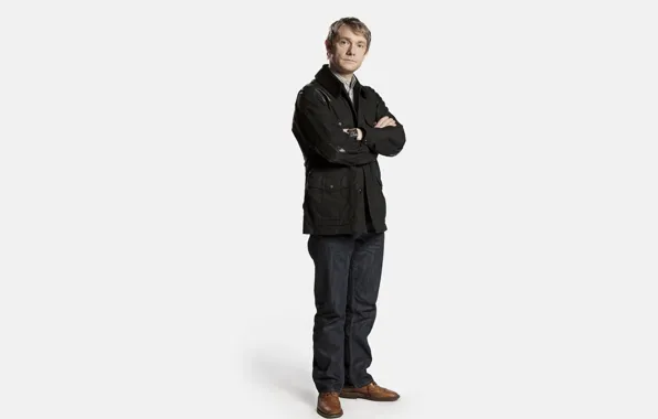 Куртка, мужчина, Мартин Фримен, Sherlock, Sherlock BBC, Джон Ватсон, Sherlock (сериал)