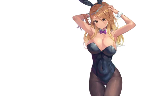 Sexy, anime, blonde, bunny, armpit, bunny girl
