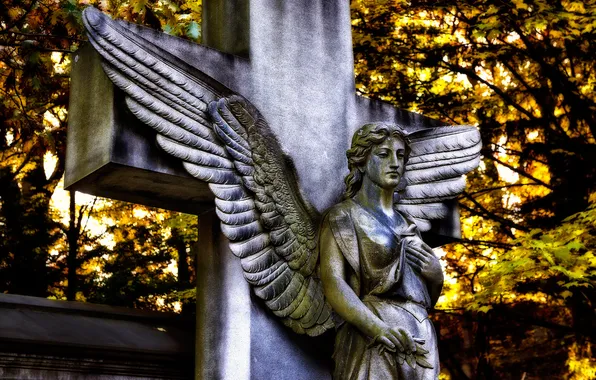 Картинка крылья, крест, ангел