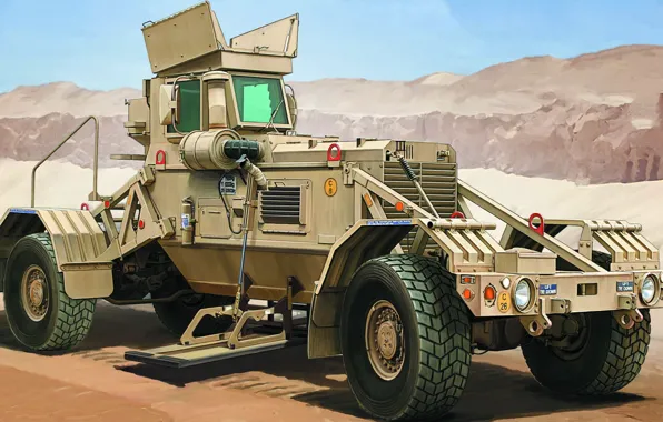 Картинка vehicle-mounted mine detection, VMMD, Husky Mk III