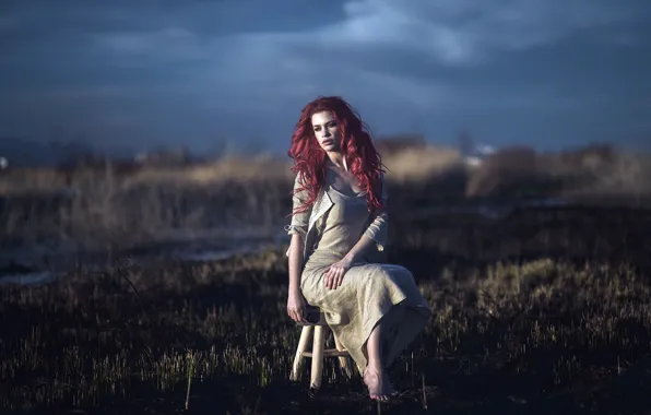 Картинка девушка, природа, фон, Victoria Lisbeth