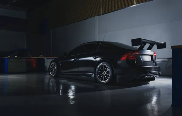 Volvo, Black, S60, Задок, WTCC