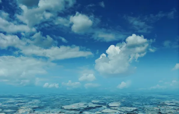 Картинка море, небо, вода, облака, камни