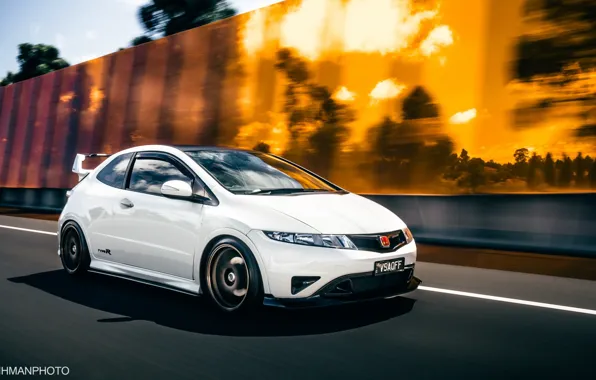 Sport, white, honda, japan, jdm, tuning, civic, speed