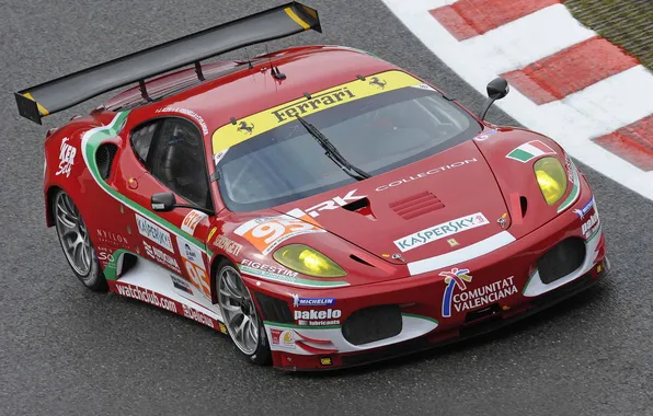 Картинка трасса, F430, Ferrari, red, красная, трек, ферари