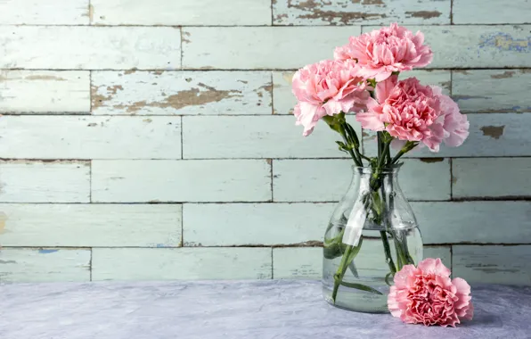 Картинка цветы, букет, розовые, pink, flowers, beautiful, гвоздики, carnation