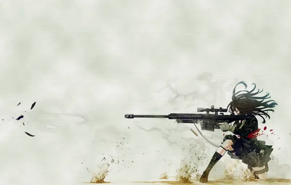 Картинка аниме, Оружие, снайпер