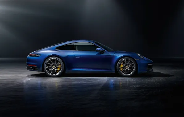 911, Porsche, вид сбоку, Carrera S, 2019