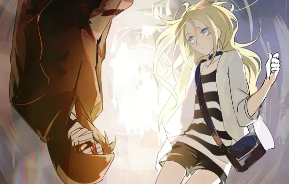 Девушка, арт, парень, Ангел кровопролития, Satsuriku no Tenshi