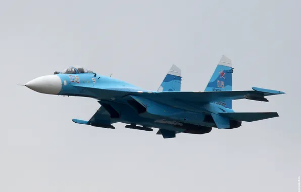 Картинка российский, многоцелевой, Flanker, Су-27, всепогодный, ВВС России, истребитель четвёртого поколения, высокоманёвренный
