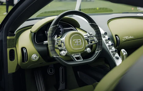 Купе, интерьер, Бугатти, руль, Bugatti, панель приборов, coupe, гиперкар
