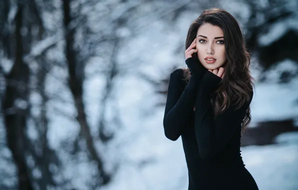 Взгляд, девушка, поза, фигура, красивая, боке, Nurettin Yildirim, Gaye Karaca