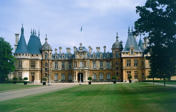 Газон, Англия, дворец, Woodstock, Blenheim Palace