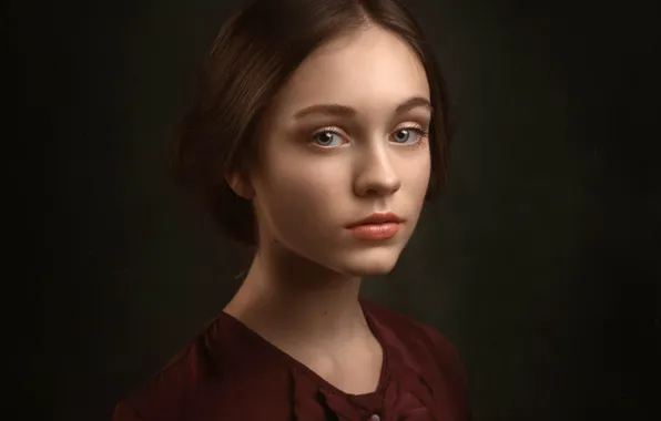 Портрет, девочка, Катя, Лесной Альберт