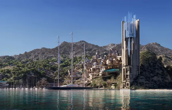 Town, yachting, coastal, neom, saudi arabia, norlana, gulf aqaba