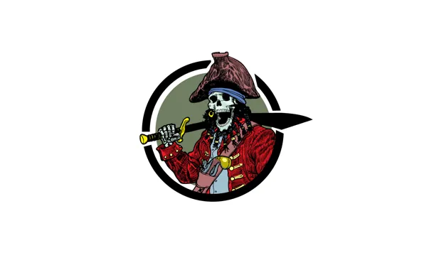 Стиль, оружие, череп, пират