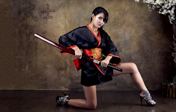 Sword, samurai, asian