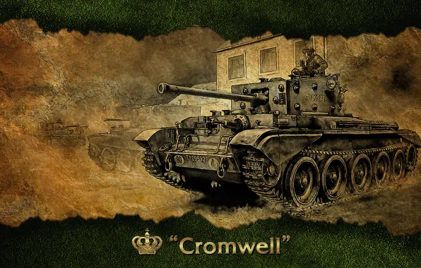 Картинка Англия, арт, танк, Великобритания, танки, WoT, World of Tanks, Cromwell
