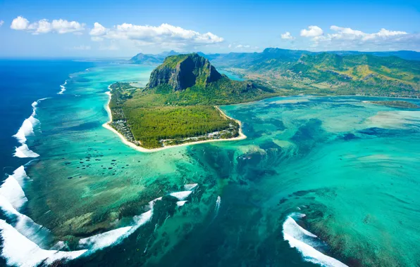 Sea, homes, reef, tourism, white beaches